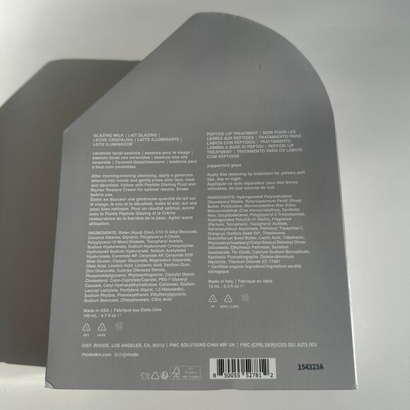 Rhode Peptide Lip Treatment Peppermint Glaze w/ Glazing Milk Holiday Gift Set BN - Picture 5 of 16